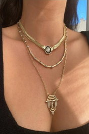 Heliophilia Silver Collar de metal Dorado ajustable